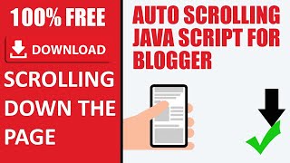 Auto Scroll Php Script  How to make any Webpage get Scroll automatically in Blogger  Free Script [upl. by Fabrice]