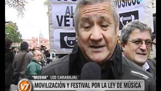 Visión Siete Movilización y festival por la Ley de Música [upl. by Ecirtram712]