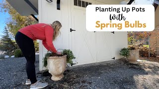 Planting Up Pots with Spring Bulbs 💐 Daffodils Tulips and Hyacinth [upl. by Oniratac]