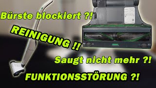 VORWERK STAUBSAUGER saugt nicht mehr  BÜRSTENKOPF REINIGEN  KOBOLD VB100  STÖRUNG beheben [upl. by Gies]