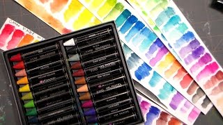 NEW Prima Watersoluble Oil Pastels Review and Comparison [upl. by Borchert]