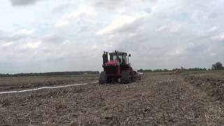 Laying drain tile in Ohio with a Versatile 450 Delta Track and a Liebrecht Tile Plow [upl. by Amron524]