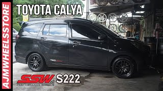 MODIFIKASI TOYOTA CALYA VELG SSW S222  AJMHEELSSTORE [upl. by Acyre957]