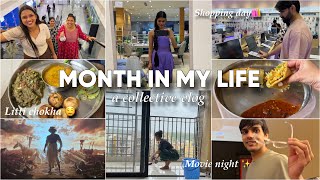 MONTH IN MY LIFE a collective VLOG  Shopping going out food amp more  Mishti Pandey [upl. by Annawot]