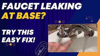 Bathroom Faucet Leaking at Base  Try This Quick Fix [upl. by Yauq897]