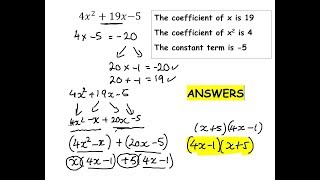 Factorising Quadratic Expressions  GCSE Maths [upl. by Avraham54]