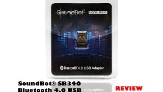 SoundBot SB340 Bluetooth 40 USB Adapter Review [upl. by Winne161]