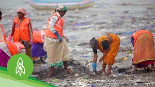 The Man Clearing 9000 Tons of Trash From Mumbai’s Beaches [upl. by Aisenat691]