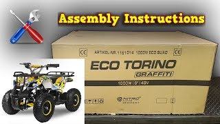 Mini Quad 1000W 48V Unboxing  Full Assembly Instructions  Torino from Nitro Motors [upl. by Ael]