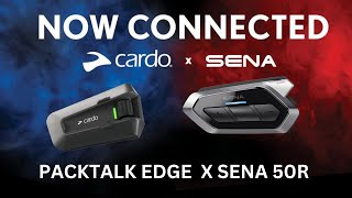 Cardo PackTalk Edge amp Sena 50R Connectivity [upl. by Airlia534]