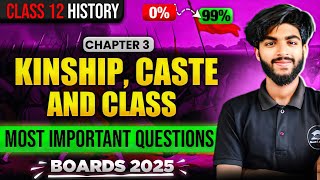 Kinship Caste and Class class 12 important questions  Class 12 history Chapter 3 Imp Questions [upl. by Anned]