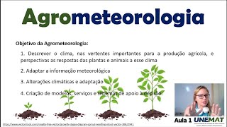 Agrometeorologia  Conceitos importância planejamento e tomada de decisões 23 [upl. by Lynus558]