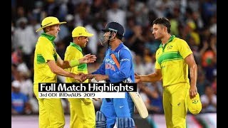 India won by 7 wkts India vs Australia 3rd ODI 2019 Full Highlights HD [upl. by Verina]