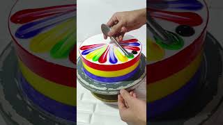 Multi Colour Cake Design  Cake Recipe shorts youtubeshorts viralvideo video [upl. by Irabaj]