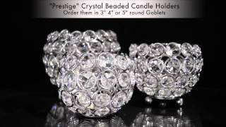 Prestige Beaded Crystals Candle Holders  ShopWildThings [upl. by Ramsdell]