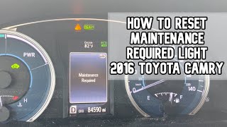 How to reset maintenance required light in 2016 Toyota Camry DIY video toyotacamry toyota [upl. by Alyakcm]