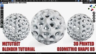 3d Printed Geometric Shape Object 03 Modelling Blender Tutorial blender3d blendertutorial [upl. by Lomax]