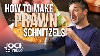 How To Make Prawn Schnitzels With A Spicy Cocktail Sauce  Seafood Recipes  Jock Zonfrillo [upl. by Siron44]