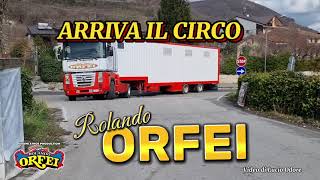 Circo Rolando Orfei arrivo e sollevamento antenne Monteforte Irpino febbraio 2024 [upl. by Nilrah]