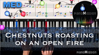 Real Piano Tutorial🎄CHESTNUTS ROASTING ON AN OPEN FIRE🎄a Christmas song with FollowUp Tutorial [upl. by Saxon]