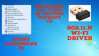 How to Install WiFi Driver Online Without CD  80211n techidiot [upl. by Rabassa]