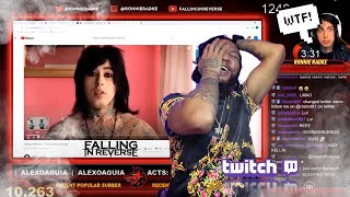 Ronnie Radke Roasting Himself on Twitch FUNNY videoreaction FallingInReverse [upl. by Yllim]