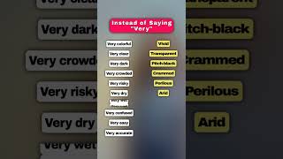 Instead of Saying quotveryquot  Learn Better English Words esllearners learnenglish facts shorts [upl. by Veejar]