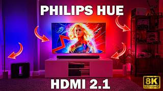 NEW Philips Hue Play HDMI 21 Sync Box 8K IS FINALLY HERE [upl. by Baxter]