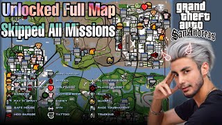 How to Unlock Full Map and Skip All Missions in GTA SA on Android in HINDIURDU 2023  Gamerz Luck [upl. by Romeu]