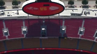 News Chopper 9 captures final preparations at Arrowhead Stadium for Chiefs opener [upl. by Sllew208]