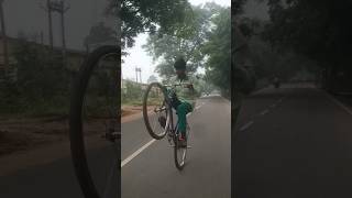 Cycle wheelie stunt 😍 trending viralvideo youtubeshorts [upl. by Aek724]