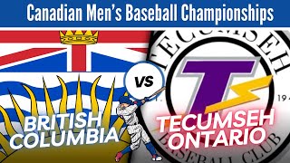 British Columbia VS Tecumseh Ontario 2024 Baseball Canada Championship [upl. by Ihab]