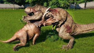 PENTACERATOPS MAX Vs TREXIREXALLOSAURUSSPINOSAURUSCARNOTAURUS  Jurassic World Evolution [upl. by Aridaj]