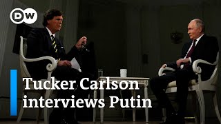 Key takeaways from Tucker Carlsons interview with Russias Putin  DW News [upl. by Einnob]