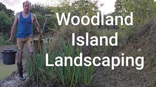 Woodland Island Landscaping landscaping ponds permaculture gardendesign adventure exercise [upl. by Airak]