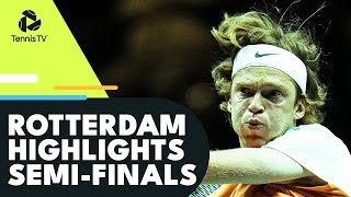 Tsitsipas vs Lehecka AugerAliassime vs Rublev  Rotterdam 2022 SemiFinal Highlights [upl. by Catherina583]