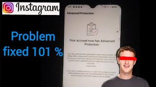 Instagram account Advanced Protection ka option kaise hatye How to fix instagram invalid parameters [upl. by Ahsiel]