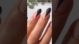 Black abstract nail art design♠️ black Nail art💅nailartdesignskukkycreative7975nailartdesigns [upl. by Fira460]