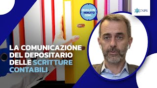 Federico Ratti  La comunicazione del depositario delle scritture contabili [upl. by Curr536]