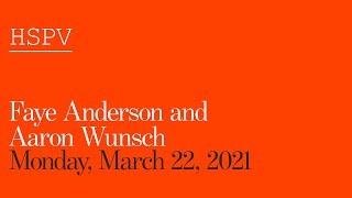 The Weitzman School of Design Presents Faye Anderson amp Aaron Wunsch [upl. by Adnilav]