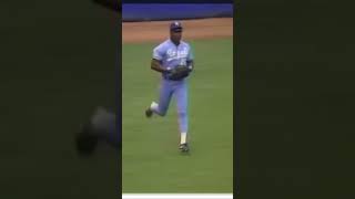 Bo Jackson with the 40 inch vertical nfl mlb baseball bojackson kansascityroyals catch hit [upl. by Eelsel]