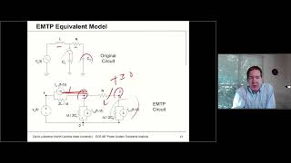 Lecture 6c EMTP Simulation Extended Example  Power System Transients Fall 2020  Lubkeman [upl. by Nihhi]