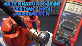 Alternator rotor testing with multimeter [upl. by Toile867]