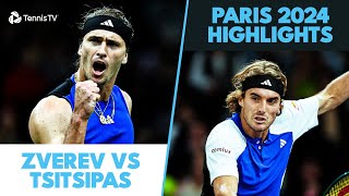 Alexander Zverev vs Stefanos Tsitsipas Highlights  Paris 2024 [upl. by Loginov709]