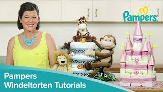 Windeltorten einfach selber machen Tutorials  Pampers Serie [upl. by Hephzipah]