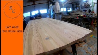 How to Build a Reclaimed Barn Wood Farm House Style Dining Table [upl. by Ytsrik890]