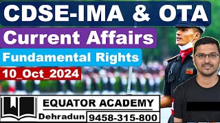 UPSCCDS Exam2025  IMAOTAINAAFA  Current Affairs Lecture  General Knowledge Paper [upl. by Diraf806]