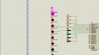 SIMULASI ATmega8535 PROTEUS DAN CODEVISION AVR MENAMPILKAN RUNNING LED DAN LCD LANGSUNG BISA [upl. by Hannahs]