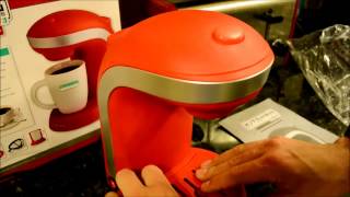 Kitchen Selectives single serving coffee maker  20 cheap and red [upl. by Eelyrag]