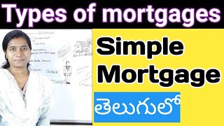 simple mortgage loan types of mortgages in telugu by advocate sowjanya Hyderabad [upl. by Sabah]